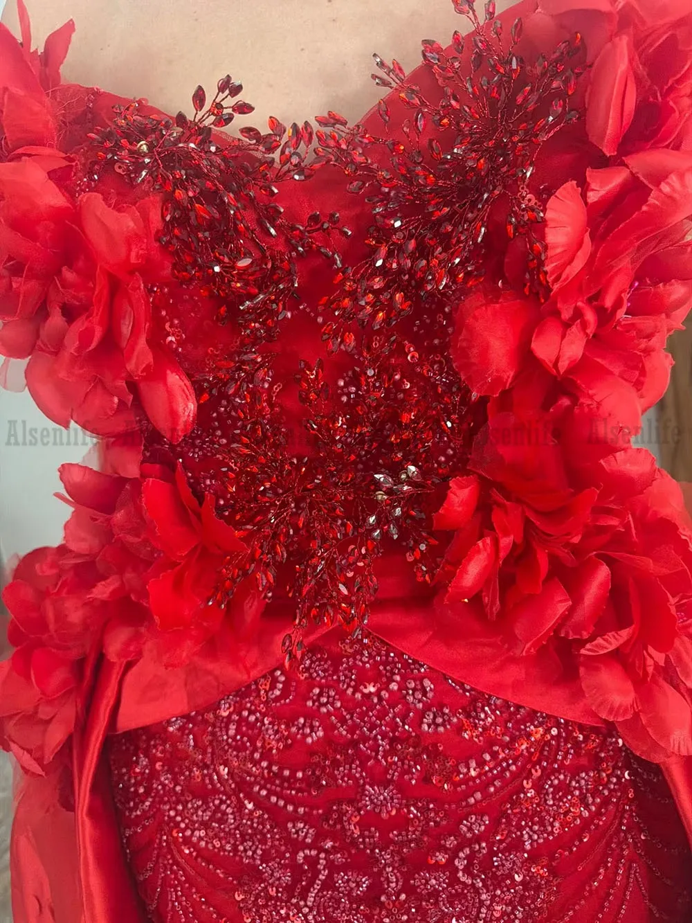 party red dresses for sale Polyester Midi Dress with Square Neck and A-Line Fit Red / XS ong white see through dress Women's Red Cocktail & Party