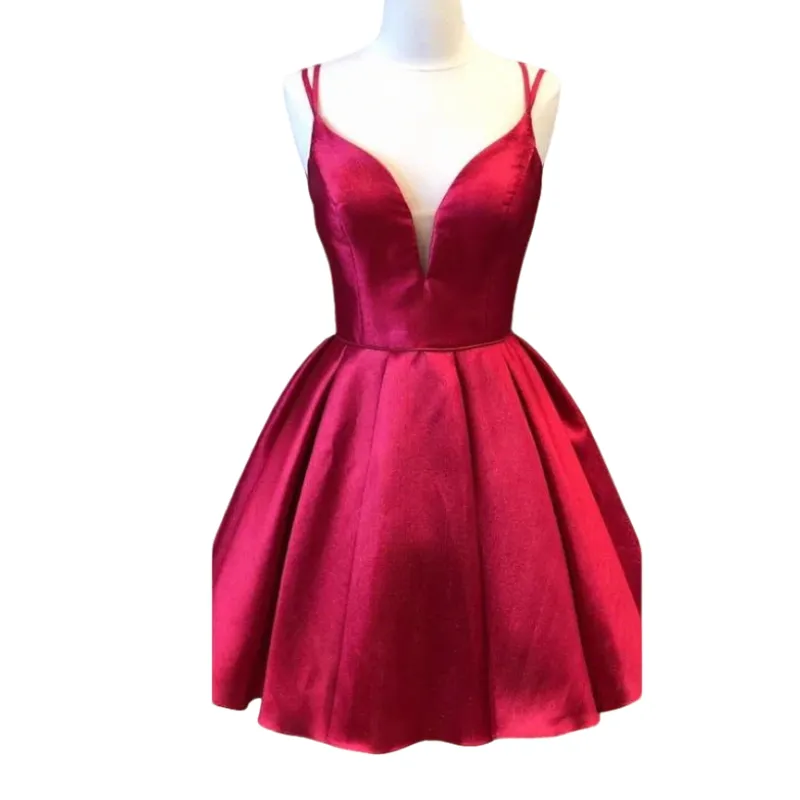 Customizable Backless Spaghetti Strap V Neck... From Elegantbridestudio, $73.27