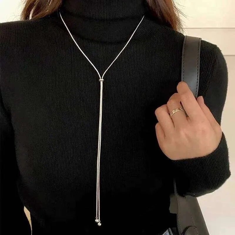 Pendent Triangle Pattern Trendy Adjustable Stainless Steel Tassel Choker Long... From ...
