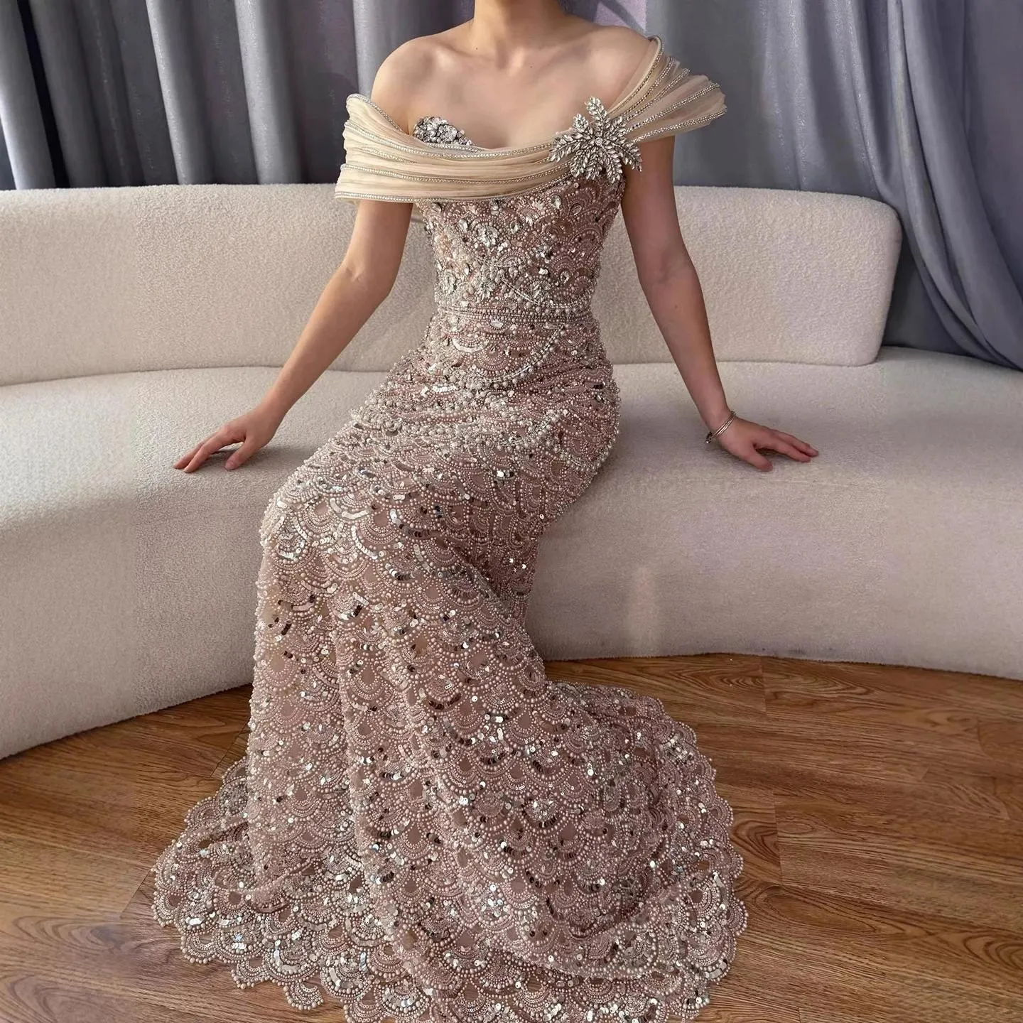 nude formal dresses La Femme 28646 Dress - La Femme Prom fitting silhouette that accentuates your contours Nude Evening Dresses | La