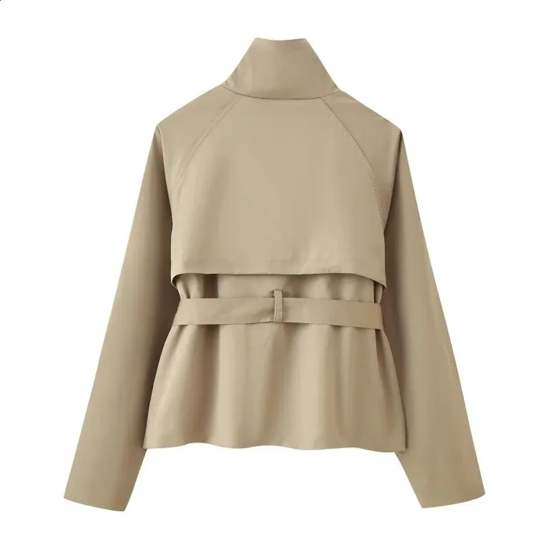 2026 Urban Style Spring Short Trench Coat Women Stand From