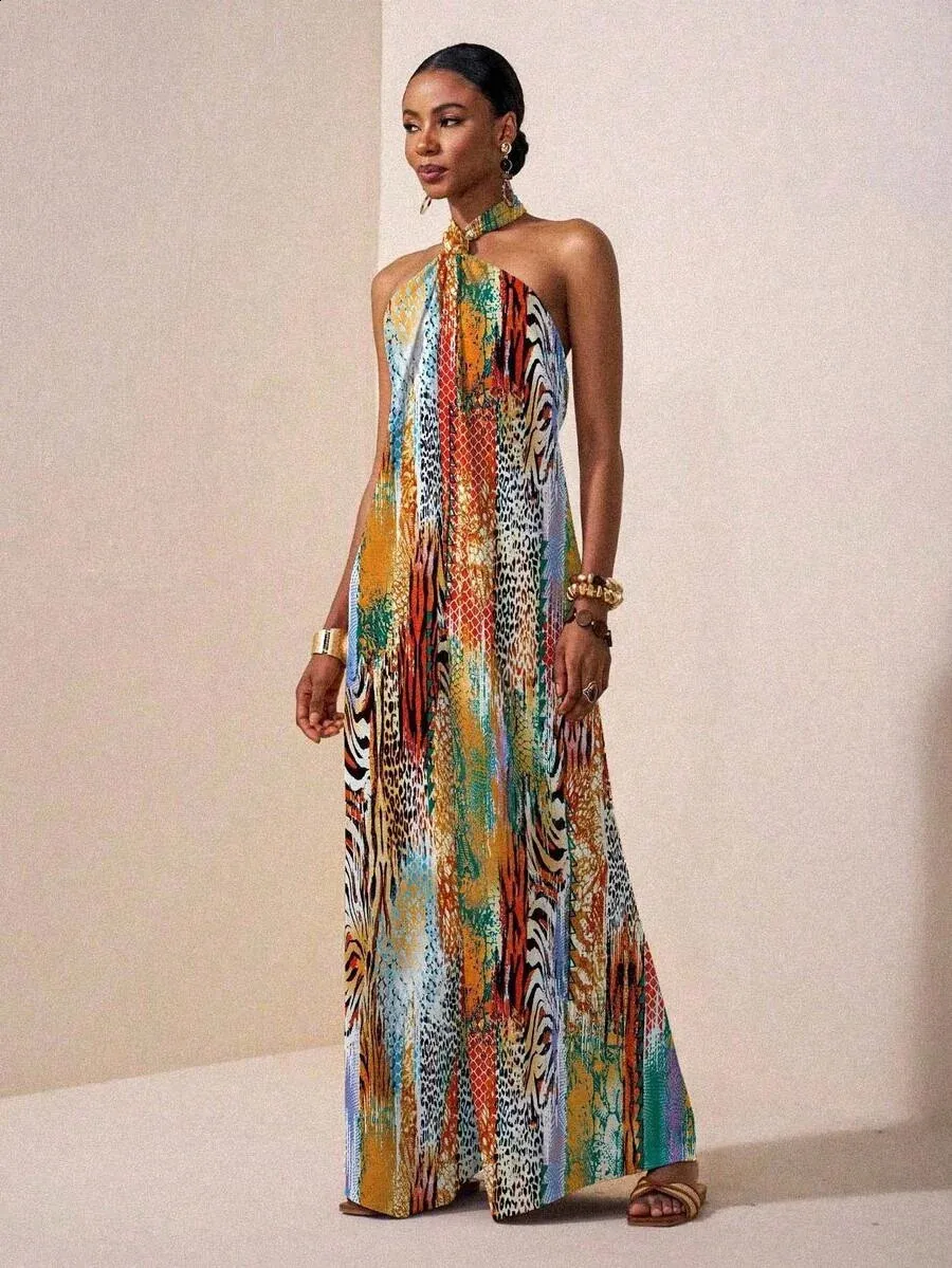 halter neck loose dress Womens Bohemian Printed Maxi Dress, Loose... From Shewang05, Rs.1,157.47 vday