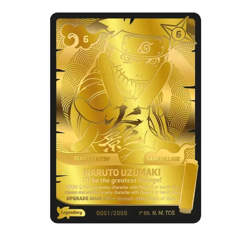 DIY ENGLISH CARD Naruto Mythos TCG 22k Gold Foil From Liszonx