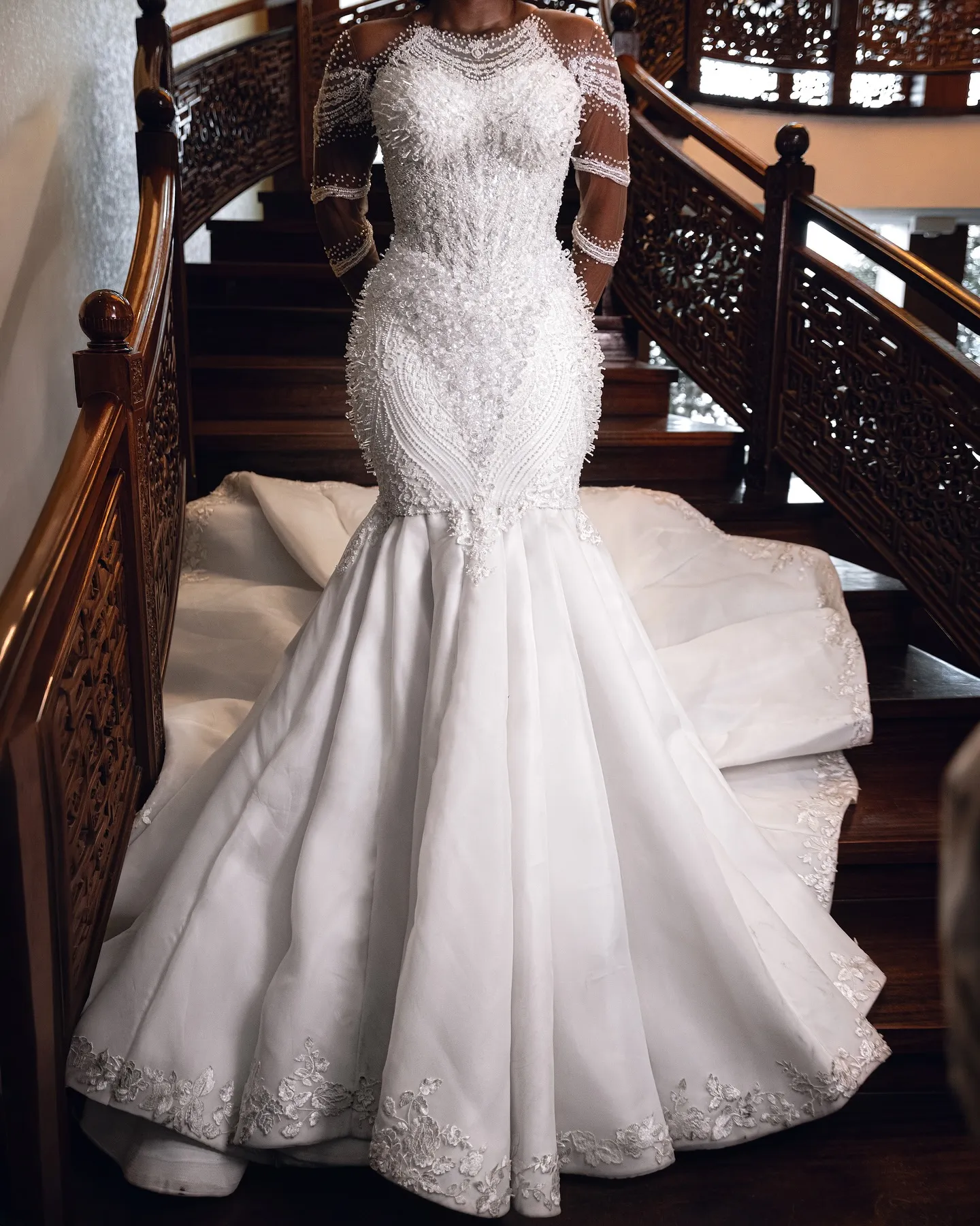 Arabic Off White Plus Size Mermaid Trumpet Mermaid... From Dreamcode ...