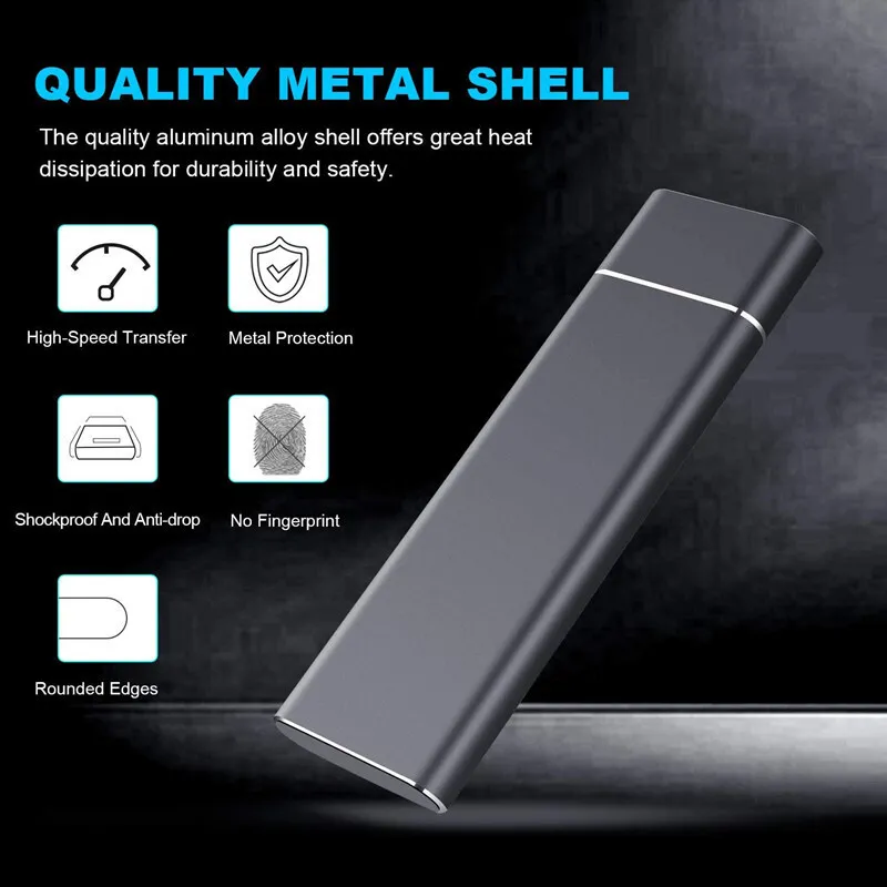Portable External SSD Hard Drive, Mobile Solid State... Computer ...