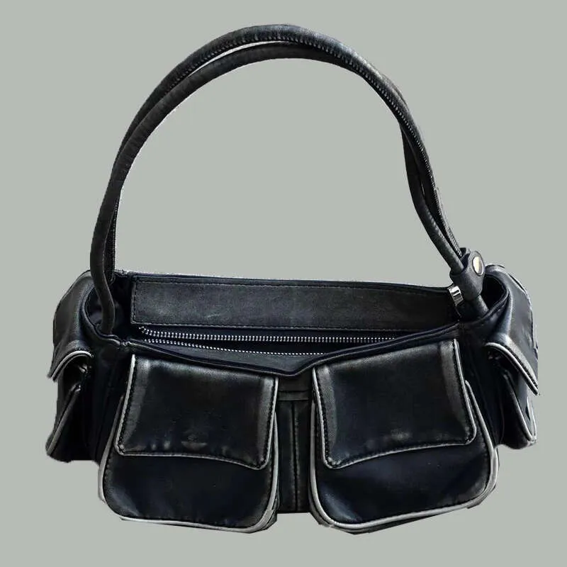 【IONSEOUL】Moto Vintage Shoulder Bag 4FM276 DHgate.com:Vintage PU Leather Y2K Biker Moto Shoulder Bag
