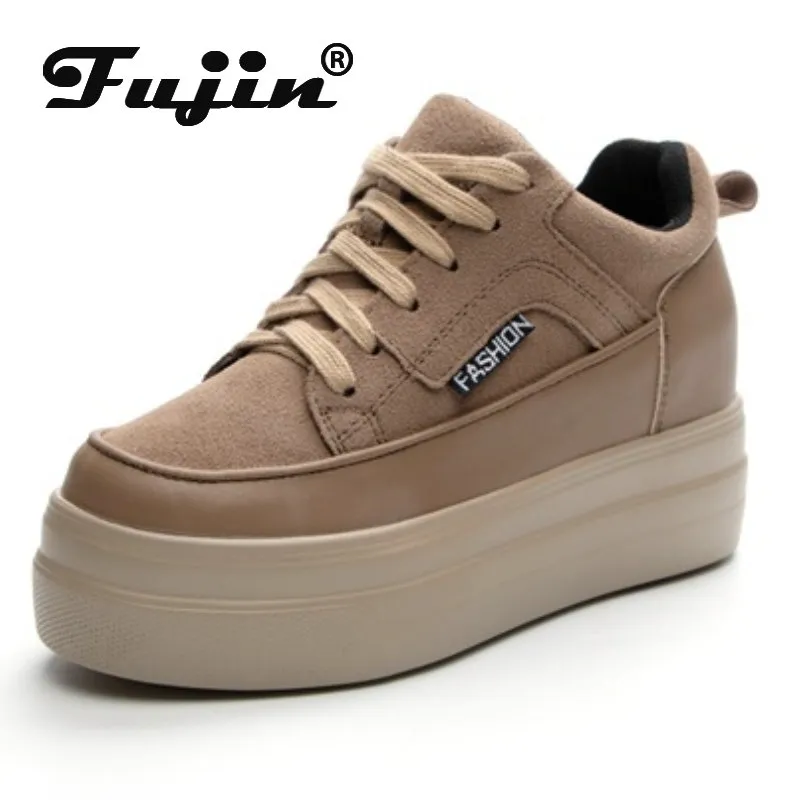 Fujin Sneakers Con Zeppa Cm Fuzzy Heels Leather Wedge