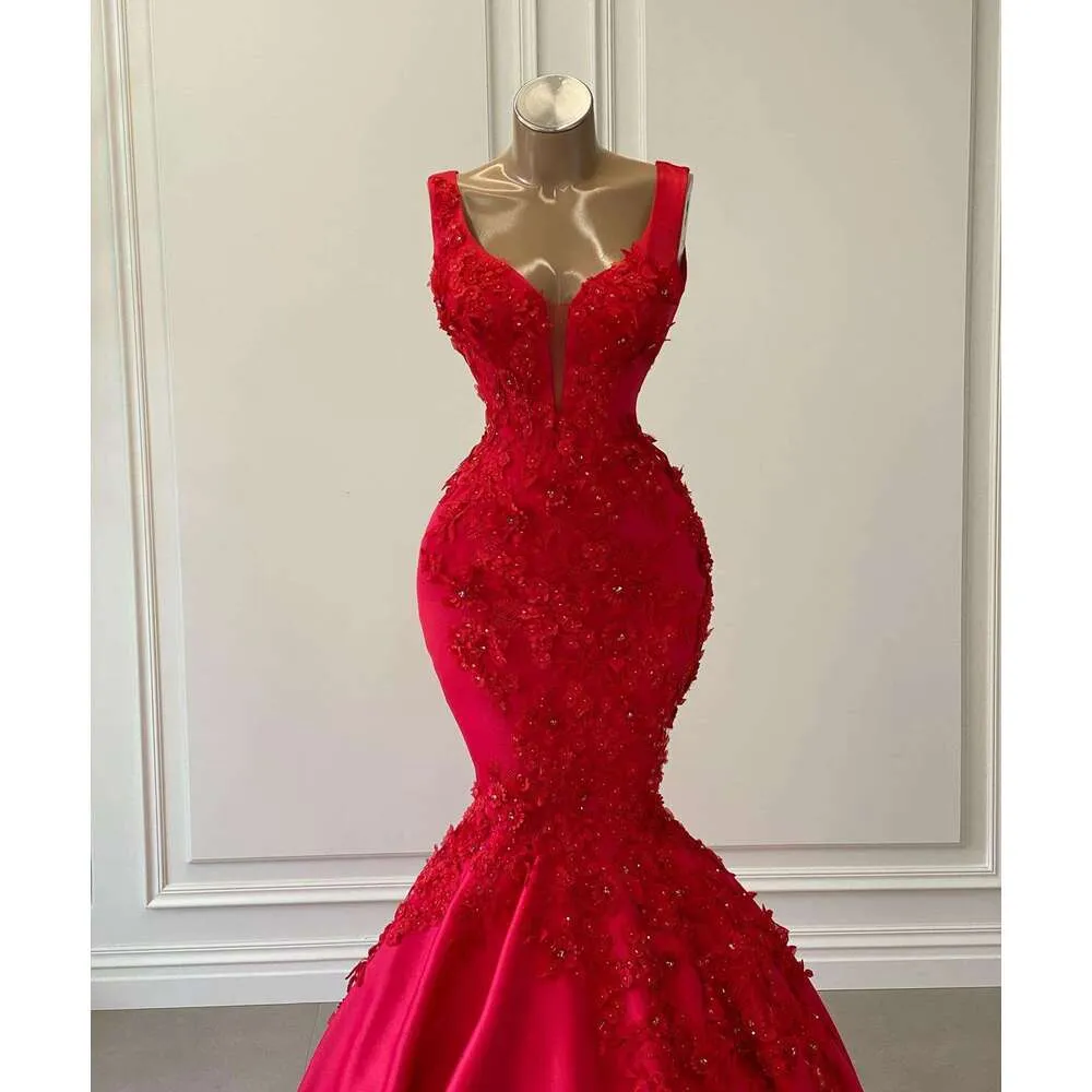 Save Big on Bulk Mermaid Prom Gowns Mermaid Style Prom Dresses, Crimson  Evening Gown With Lace Appliques, Sleeveless Formal Party Dress, Custom  Made