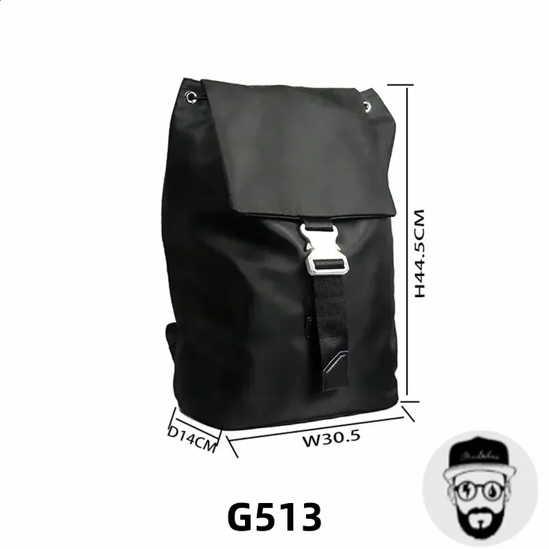Y2K Silver Metal Buckle ALYX Backpack Mens High Quality 1017