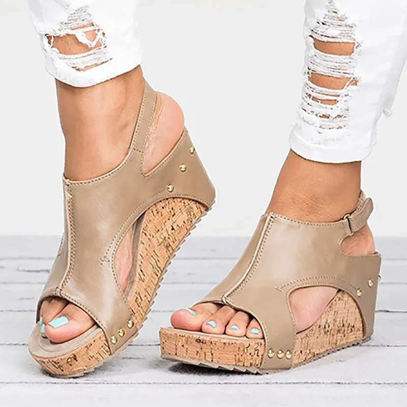 Fashionable Ankle Strap Wedge Sandals for Women