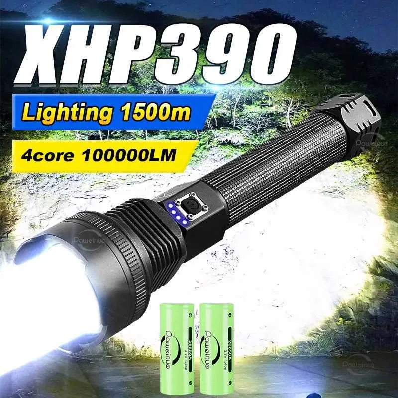 Rechargeable Flashlight 2000 Lumens – Super Bright Zoomable LED Tactical Flashlight, 6 Modes, IPX6 Waterproof, 5000mAh Battery - View #5