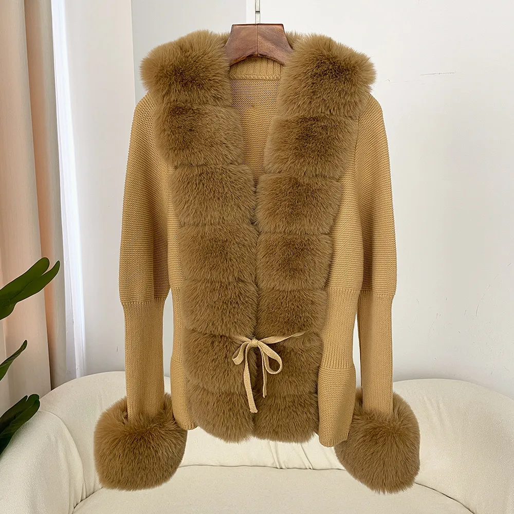 Pull Court Femme En Fausse Fourrure Tricoté - Vert - Chaud Et Moelleux - Neuf Avec étiquettes