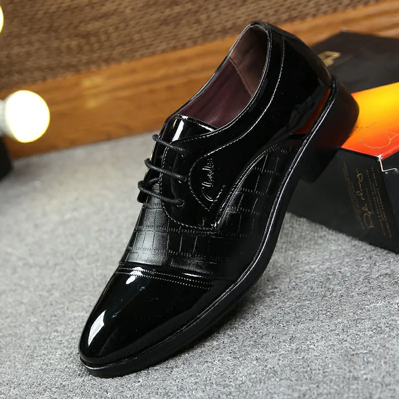 Wholesale Mens Black Leather Oxford Shoes Classic  display picture 1