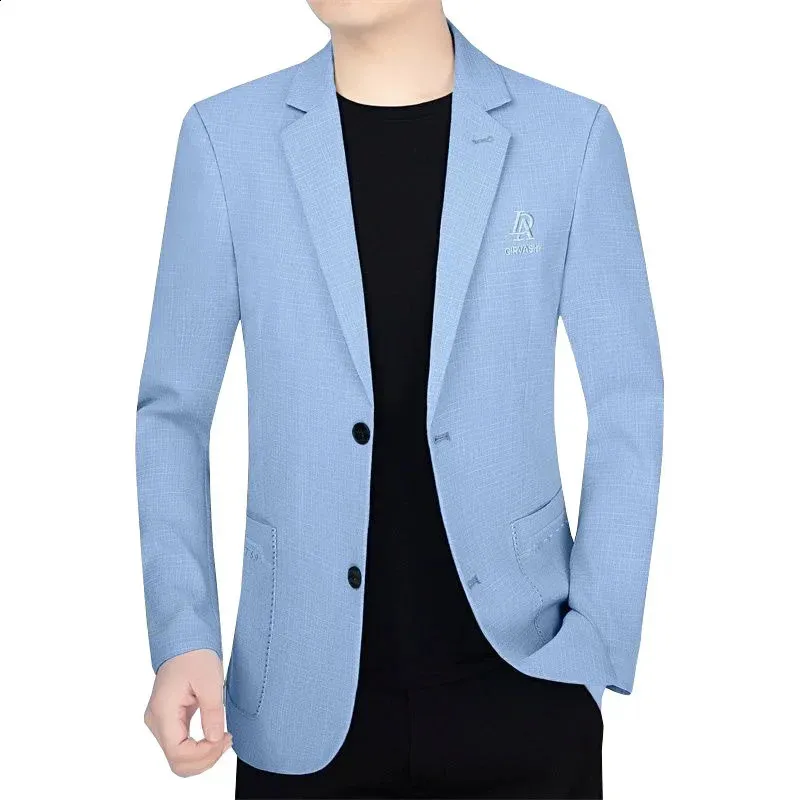 Slim Fit Mens Blazer Jacket: Lightweight Spring/Summer