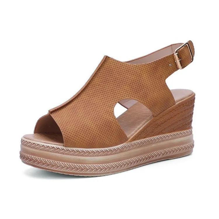 Women's Platform Wedge Sandals Casual Summer Comfort Footwear_voghion.com