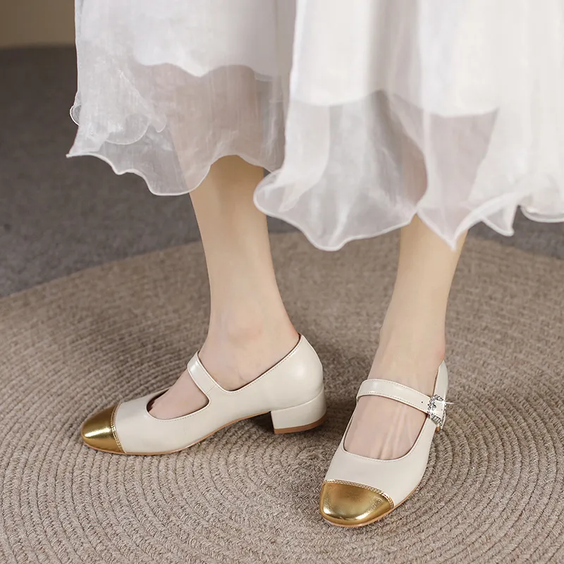 Mary Jane Pumps Low Heel Women Gold Dress Shoes with Buckle Strap and Extra-Wide  Width from Dhgate Dress Shoes - price 96.76