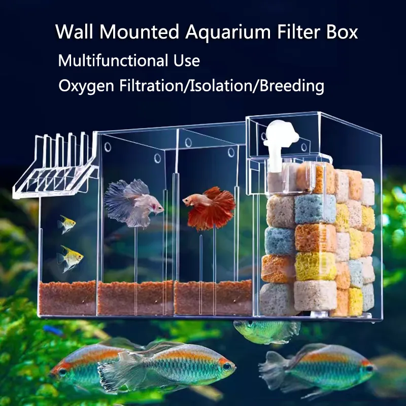 designing a filter box for fish tank Aquarium Box, Large Turnover Filter with Waterfall and Adjustable Water Flow, External Water Circulation System DIY Tank, Ponds (Color : Gray, Size : 24.5x17.5x35.5cm) : Pet Supplies The systems versatile design makes it an ideal choice for both freshwater and saltwater tanks 4 in 1 Fish Tank
