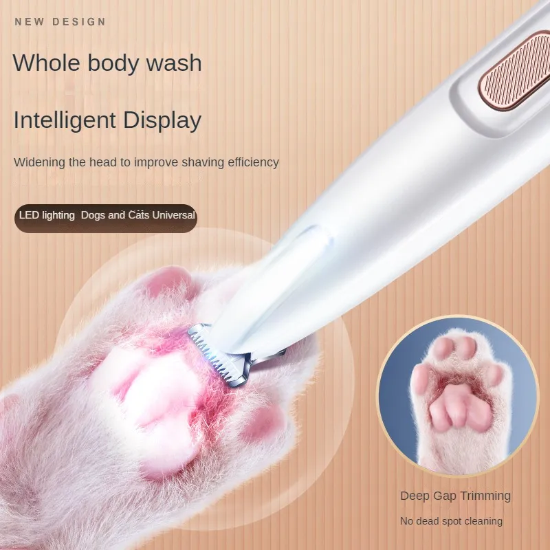 Pet Paw Trimmer: Waterproof Dog Clippers for