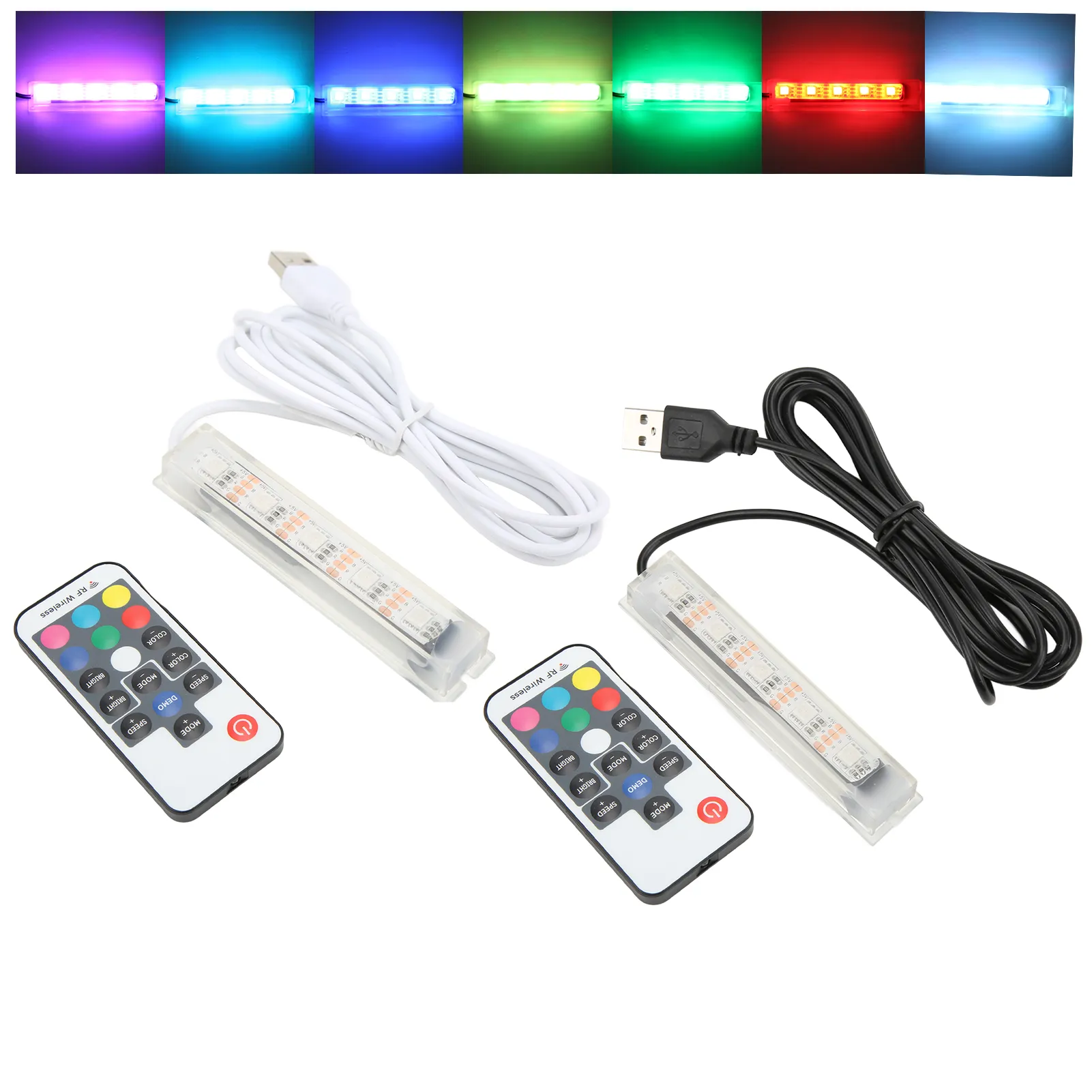 USB Rechargeable Colorful Fish Tank LED Light with Remote Control ...