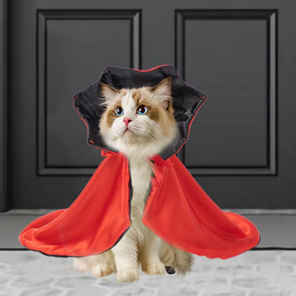Adjustable Pet Halloween Costume Cloak - Festive Attire for Small Dogs ...