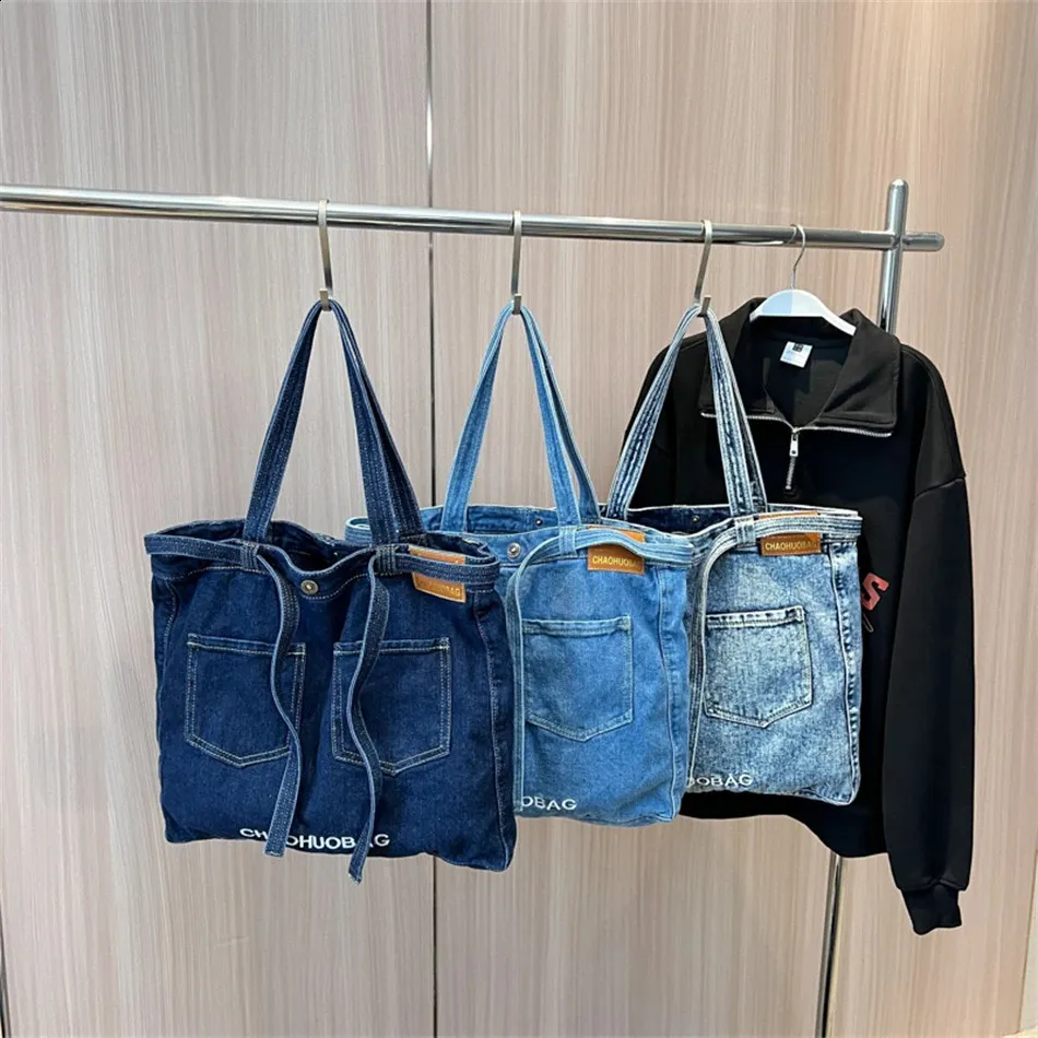 Denim Bag, Recycled Denim, Big Bag, Casual Bag, Sport Bag