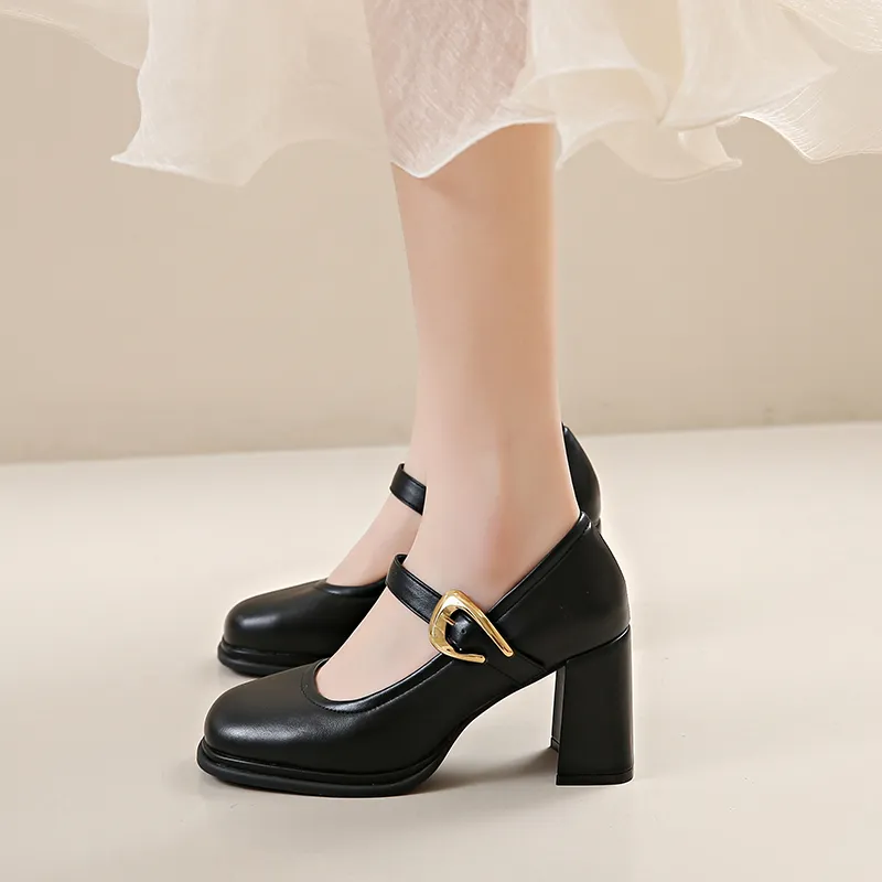 Escarpins Femme Grande Taille Mary Jane Talons Hauts Cuir Verni – Élégants Et Confortables Pour Toutes Occasions