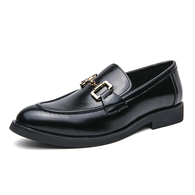 green emerald velvet dress Men's Handmade Black Suede Dress Shoes with Buckle Detail US 13 / Black / D main image 1