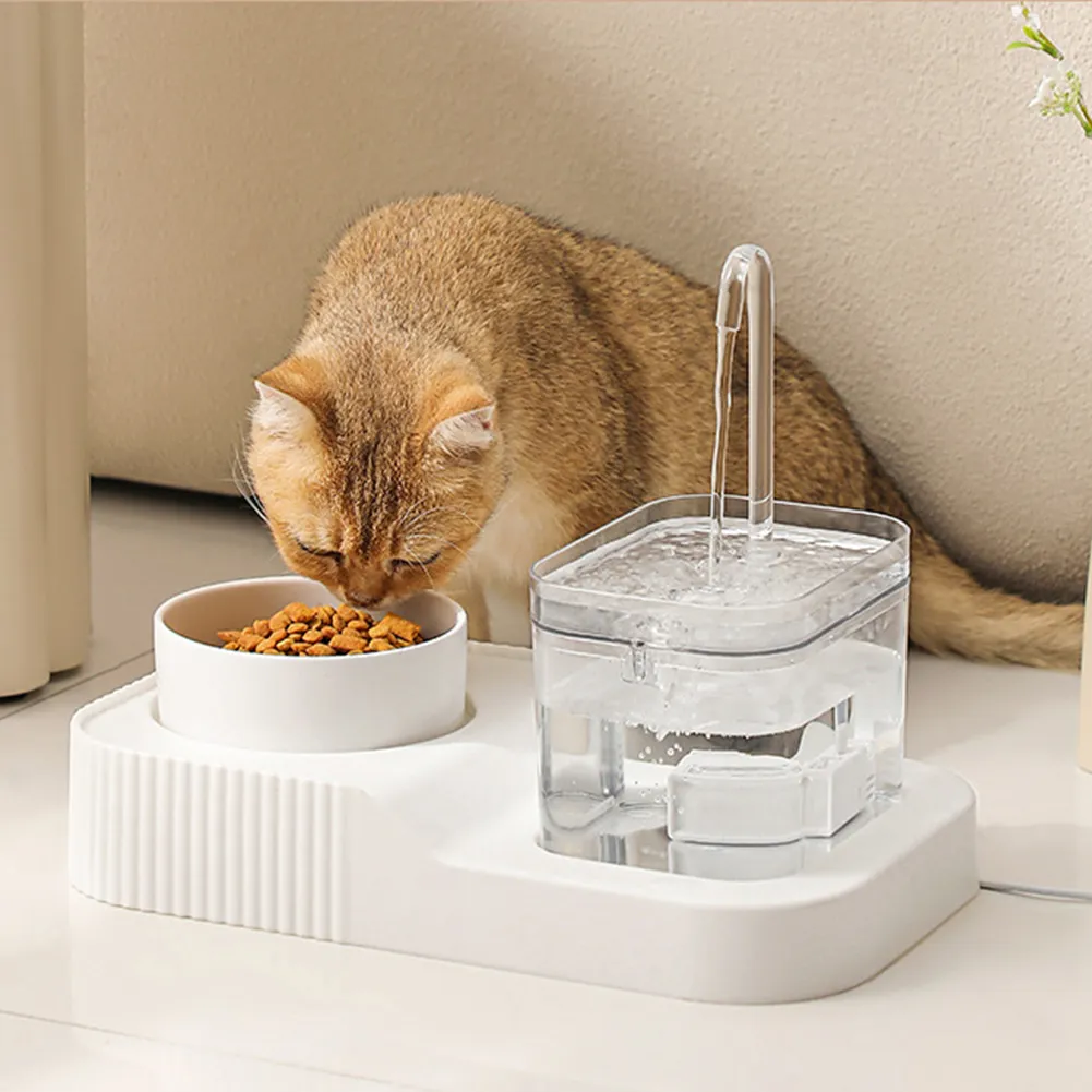 2 In 1 Cat Automatic Water Fountain and Food Bowl Set 33.8oz 1000ML USB Electric  Water Dispenser and Feeder with Battery Power from Dhgate Cat Fountains &  Waterers - price 31.04