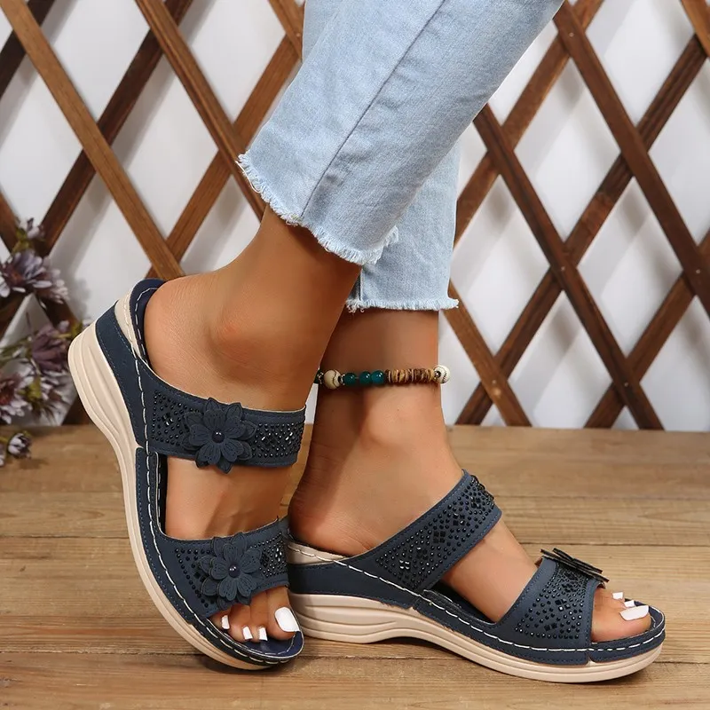 Save Big on Bulk Plus Size Platform Sandals Romans Plus Size Women's  Platform Slippers: Summer Casual Wedge Sandals White Platform Wedge  Sandals,