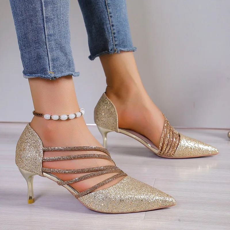 Wholesale Womens Wedge High Heels Sandals Crystal Chain Buckle Strap, Extra  Wide Square Peep Toe, PU Upper, Genuine Leather Lining, Rubber Outsole, EVA  Insole, Summer Party Dress Shoes At Only $95.63 |