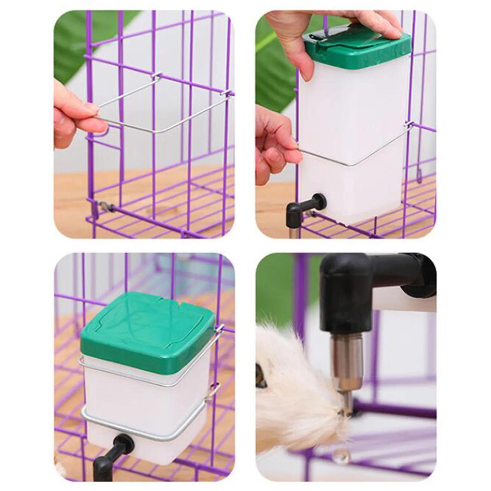 Automatic Rabbit Drinker Waterer Water Dispenser With Spring Hook Water ...