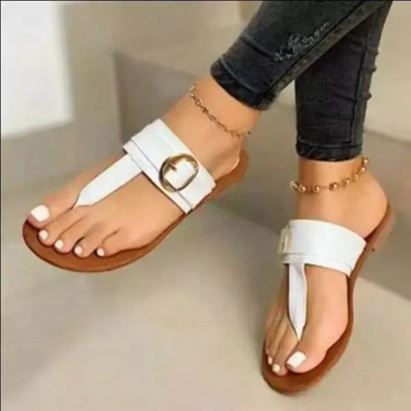 Bulk Stylish Summer Womens Gold Flat Sandals Amazon With Clip Toe Perfect For Beach And Casual Wear PU Leather Flats For Ladies Zapatos Mujer At Only 22.97 DHgate.Com