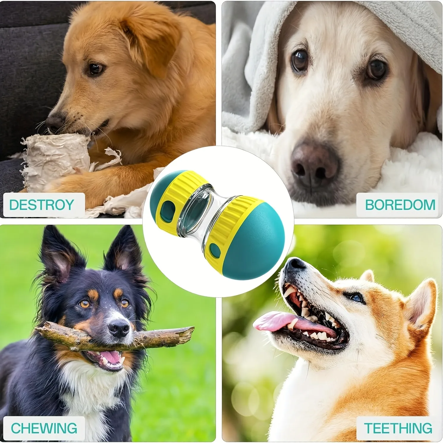 Dog Puzzle Toy - Treat Dispensing Ball For Mental Stimulation, Slow Feeder For All Dog Sizes - View #8
