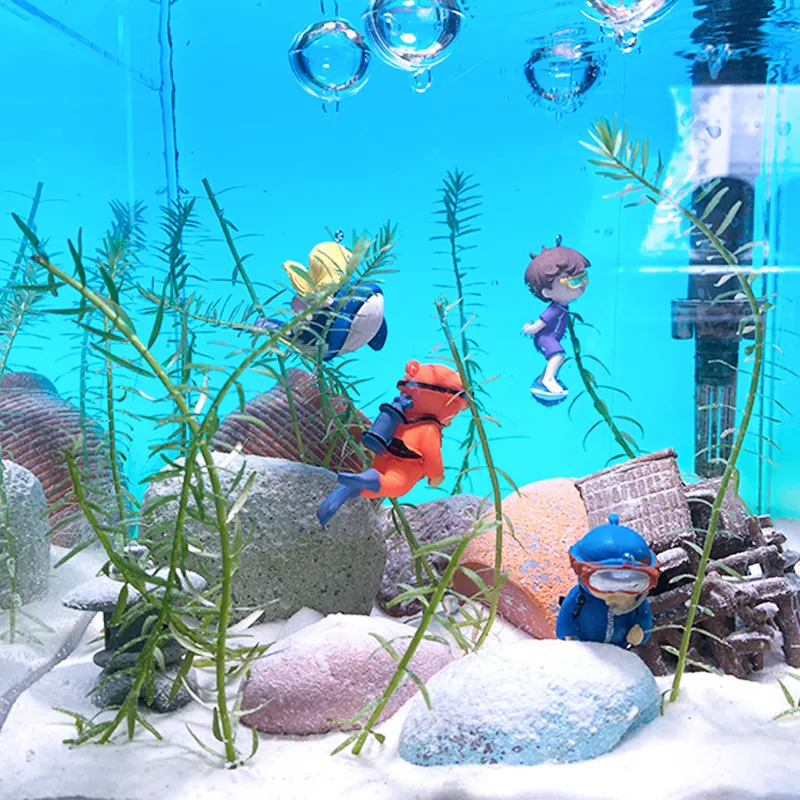 DIY Diver Aquarium Ornament For Creative Mario Fish Tank Decoration And Landscaping From Dh910328035 13.06 DHgate.Com