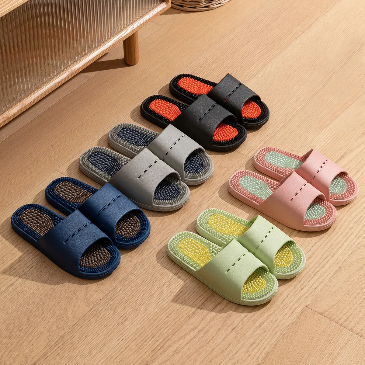 Chaussons De Douche Antidérapants Milaloko - Sandales Salle De Bain Unisexe Pour Maison & Piscine