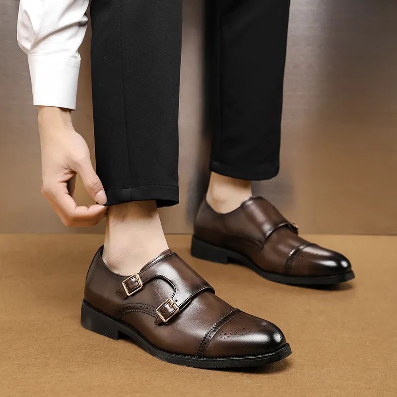 Outfit Ideas Men Suits Monk Strap Casual Fashion Man Suit Slip-on