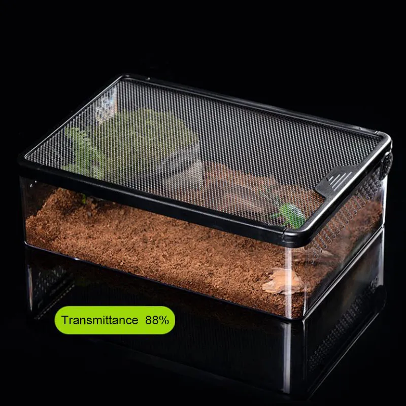 Boîte D'élevage Transparente Pour Insectes - Terrarium Pour Cafards, Grillons, Vers De Farine - Facile à Nettoyer