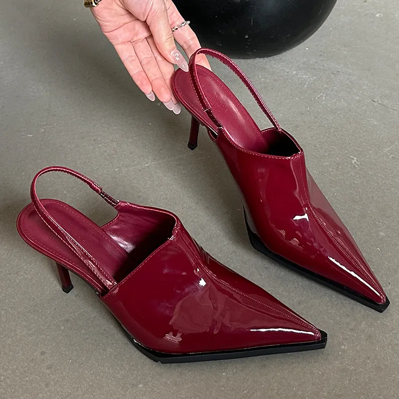 Wholesale Pointed Toe Heels: Red Closed Toe Pumps Elegant Womens