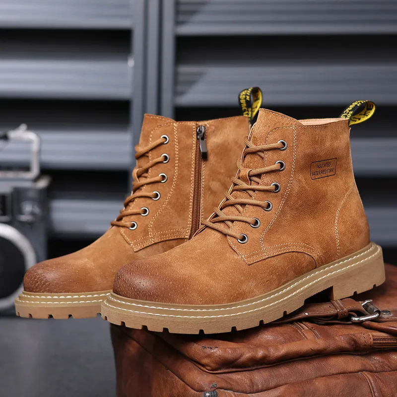 Suede Leather Men s Retro Chelsea Boots Genuine Leather Slip On Ankle Desert Casual Shoes