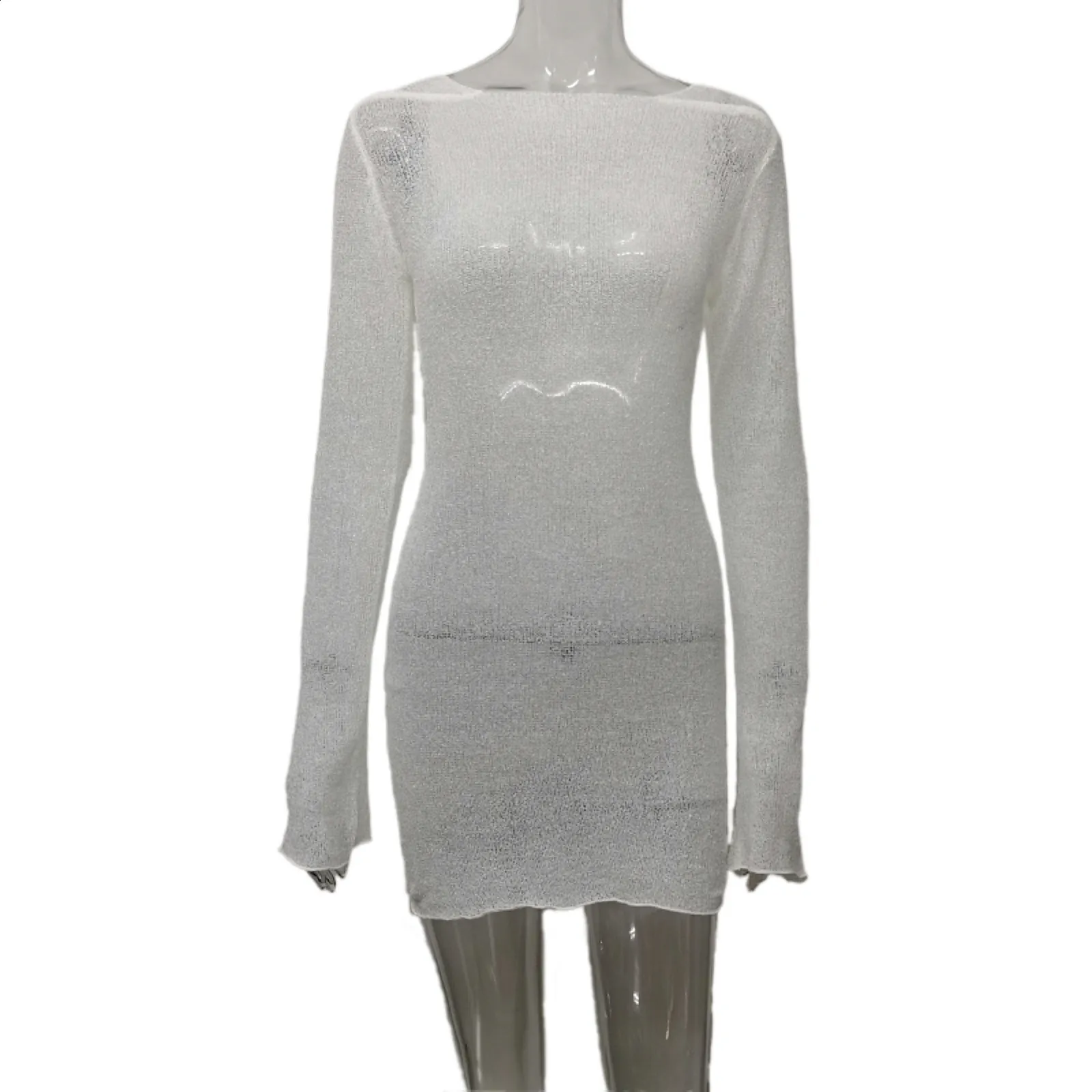 240903 Knitted Open Back Beach Dress Long Sleeve... From Daye01, $11.53 In  Bulk | DHgate.Com