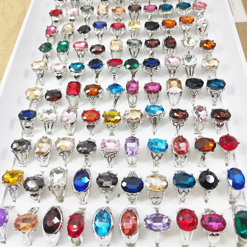 Solitaire Zircon Alloy Amazon Ring Mix Of Random Styles For