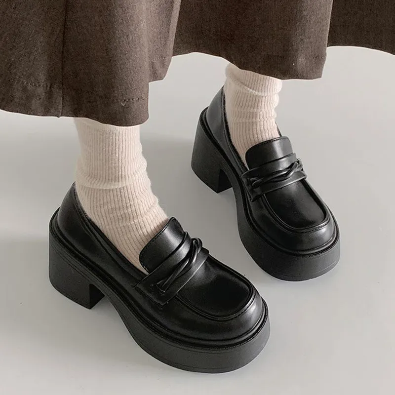 Chunky Heel Thick Sole Shoes 90s Shoes: 90s (Early 2000s) -Fuel