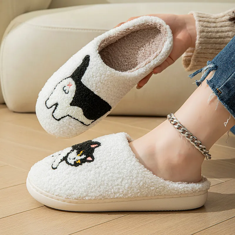 Save Big on Bulk Womens Fluffy House Slippers Cute House Slippers For Women  Comfy House Slippers, Cozy Cotton Indoor Shoes With Adorable Cat Design