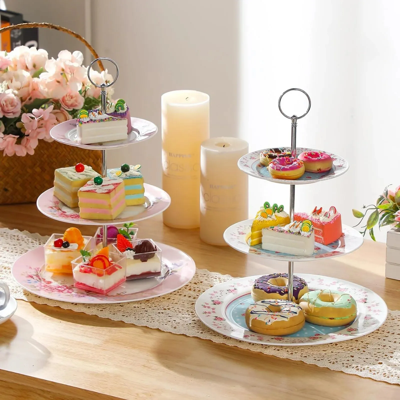 3 tier porcelain cake stand sale