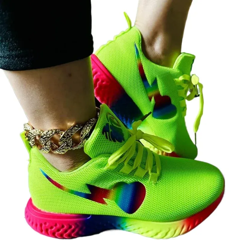 Running Shoes Nike Neon Leopard Nike Free Women's TR Fit Green