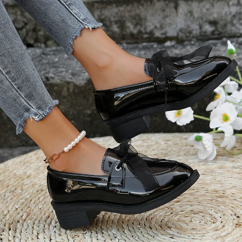 Wholesale Womens Black Patent Leather Loafers With Ribbon... At Only $60.61 | DHgate.Com Wholesale Womens Black Patent Leather Loafers With Ribbon... At Only $60.61 | DHgate.Com