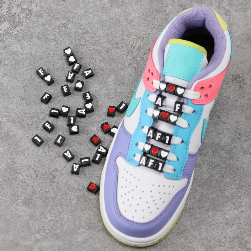 Shoelace Charms Af1 Metal Lace Locks White Lace Dubrae Af1 Metal