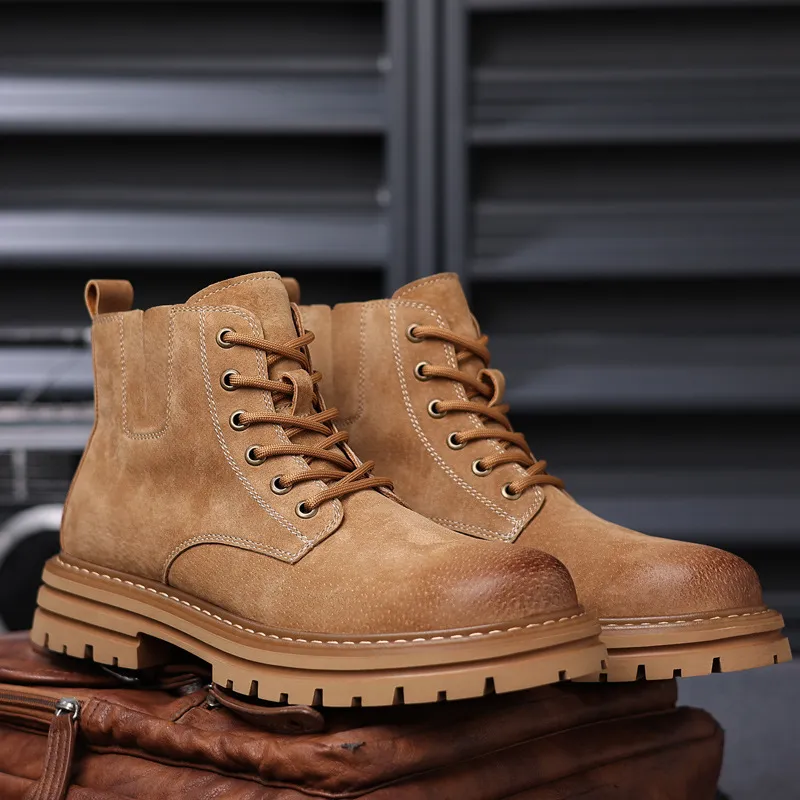 Suede Ankle Boots For Men: Classic British Style Leather  display picture 2