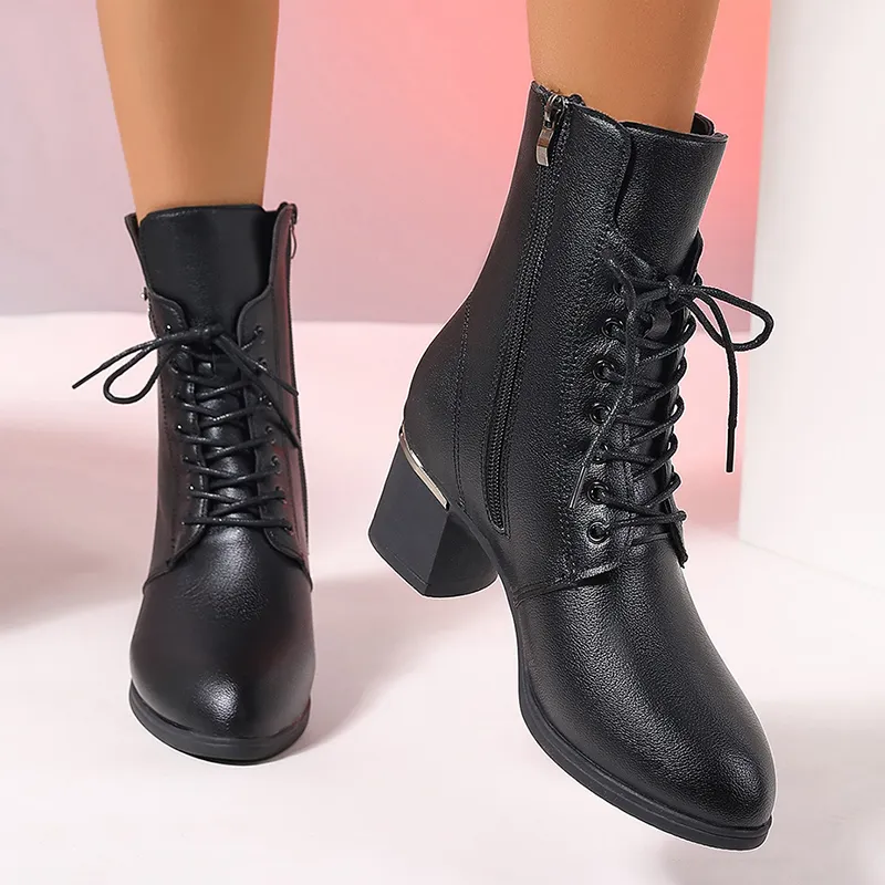 Arromic Ankle Boots For Women – Chunky Heel, Comfortable Dress Booties For Daily Wear