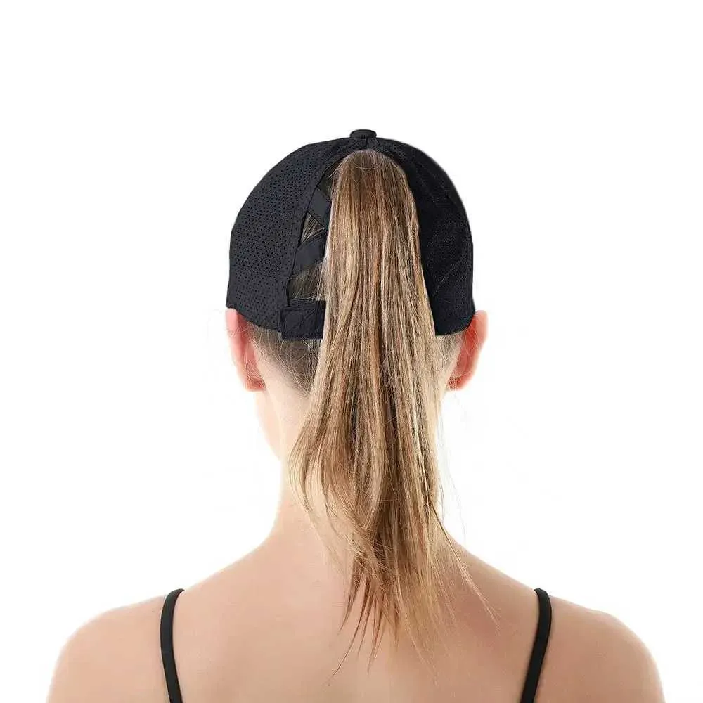 Criss Cross Ponytail Baseball Cap - Adjustable, Quick-Dry  display picture 1